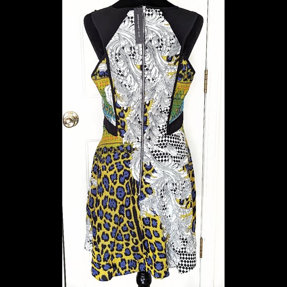 NWT W118 by WALTER BAKER Sz L CHLOE Back Zip Multi-Print Sleeveless Cotton Dress - Picture 3 of 3